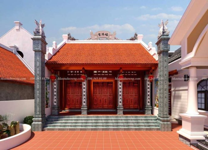 Mẫu Nhà Thờ Họ Kết Hợp Biệt Thự Đẹp Tại Hà Nội