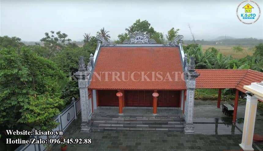 Toàn cảnh mẫu từ đường 3 gian trang nghiêm tại Quảng Bình