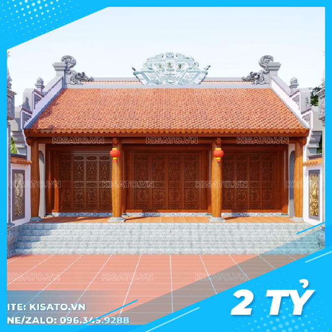 Mẫu Từ đường 3 Gian đẹp-01