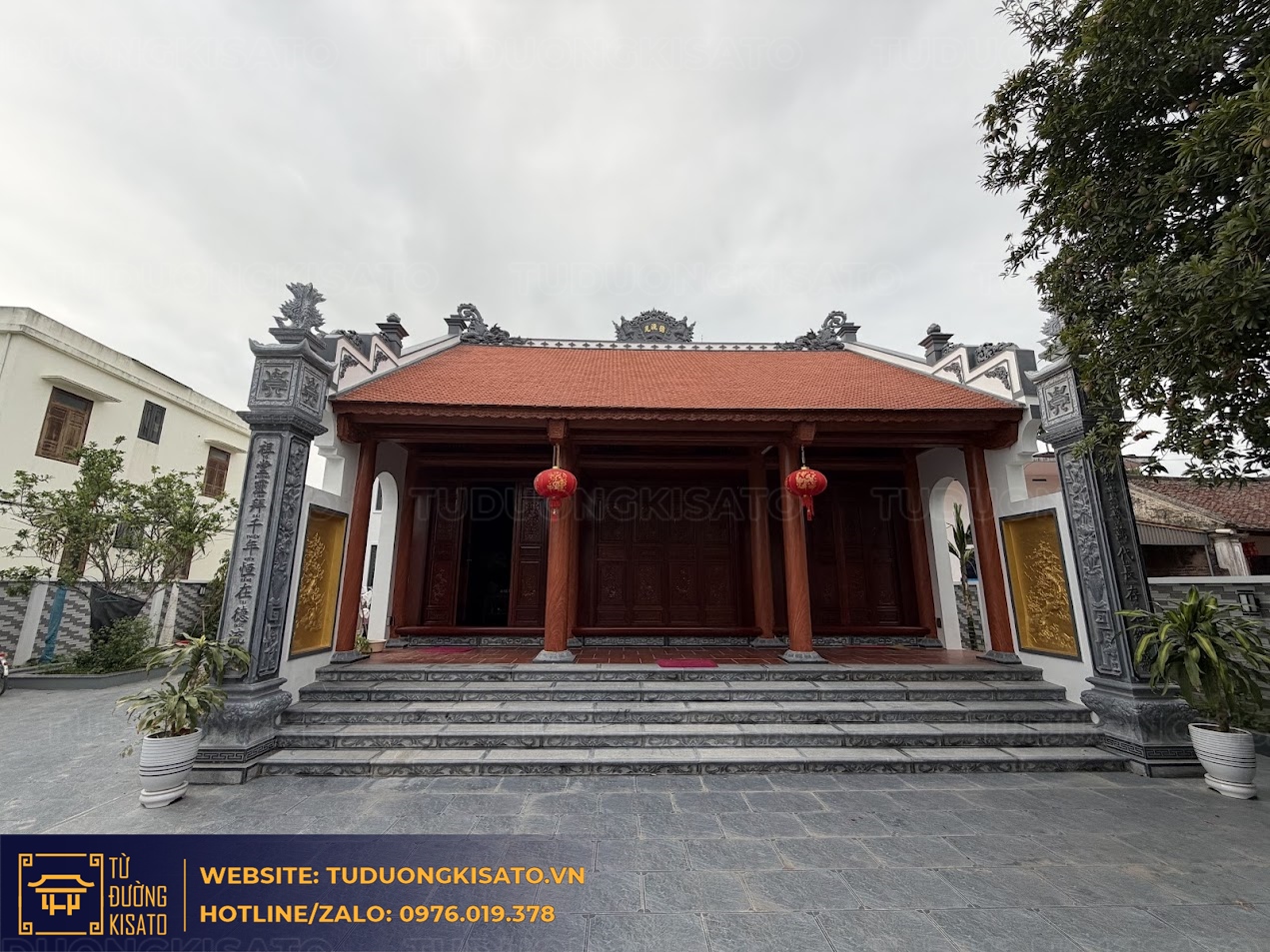 ừ đường 3 gian tại thái bình đẹp tổng thể công trình