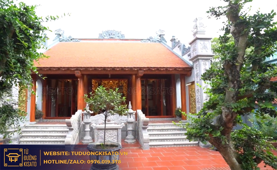 khuôn viên mẫu từ đường hà nam hài hòa tổng thể