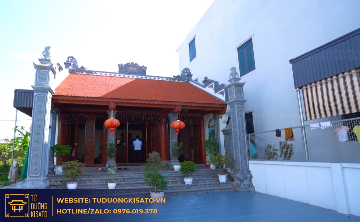 công trình mẫu từ đường 3 gian thủy nguyên hải phòng bố trí hợp lý