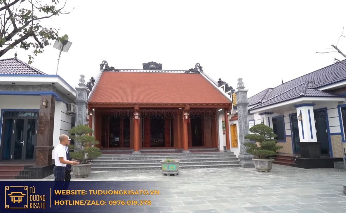 mặt tiền mẫu từ đường tại hà nam 2000m2 kiến trúc truyền thống