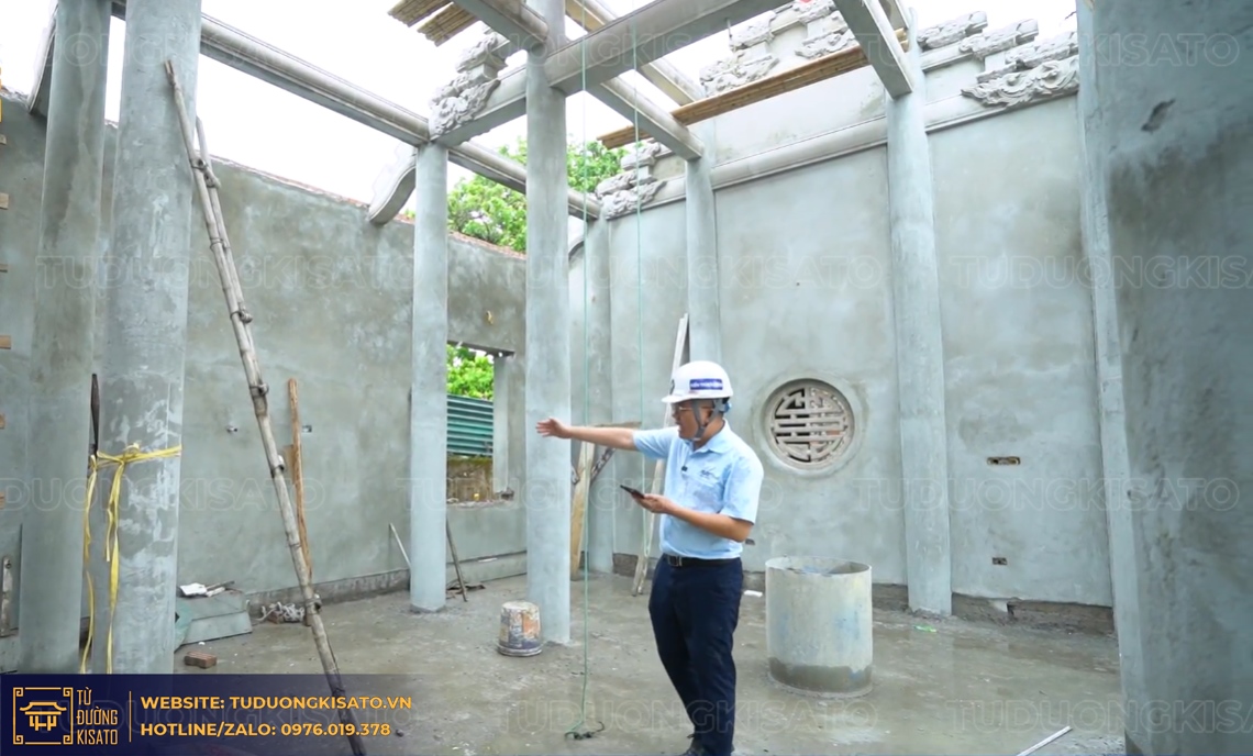 Công trình từ đường 100% bê tông cốt thép